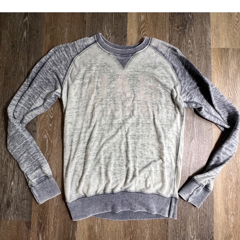 Camp David Sweatshirt Mens Medium UAB Grey Acid Wash Raglan Pullover